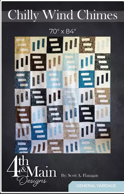 Chilly Wind Chimes Quilt Pattern by 4th & Main Designs – Scott A Fla Valdani perle cotton size 12 thread spool for quilting a