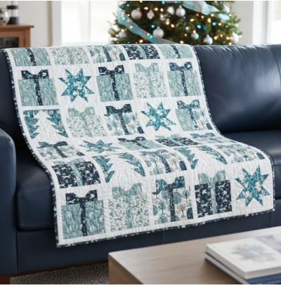 Cool Blue Christmas Quilt Pattern by Coach House Designs