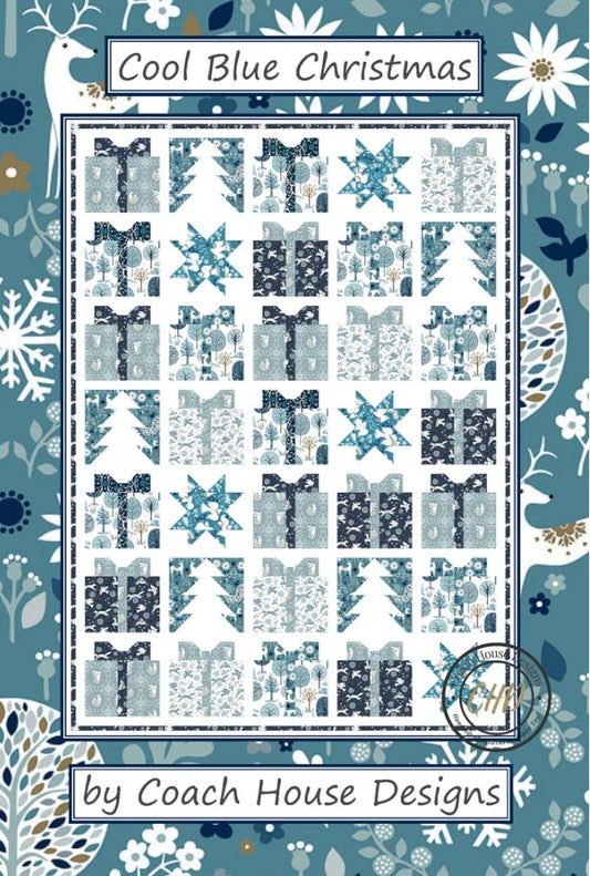 Cool Blue Christmas Quilt Pattern by Coach House Designs