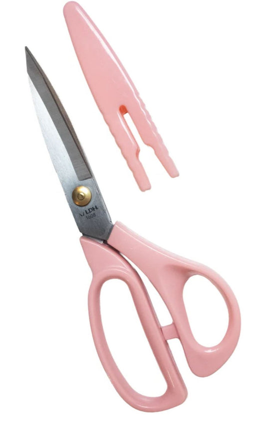Craft Scissors Pink - 8.5" by LDH Scissors / 1608-PI Valdani perle cotton size 12 thread spool for quilting and embroidery
