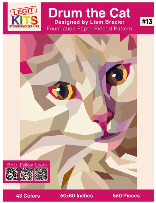 Legit Kits Drum the Cat Pattern | Special Order