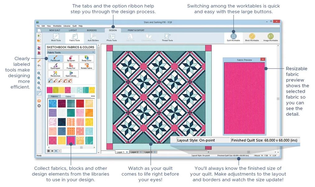 EQ8 Software by The Electric Quilt Company     SKU:A-0008EQ