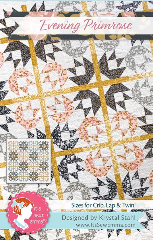 Evening Primrose Quilt Pattern - It's Sew Emma #ISE-255