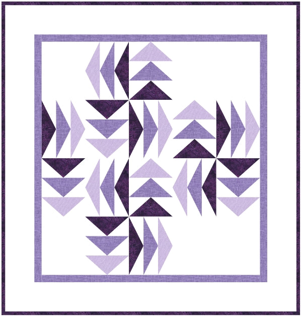The Long Way Round Quilt Pattern / 6 Sizes (Baby to King) designed by Stephanie - Sunny Quilt Creative
