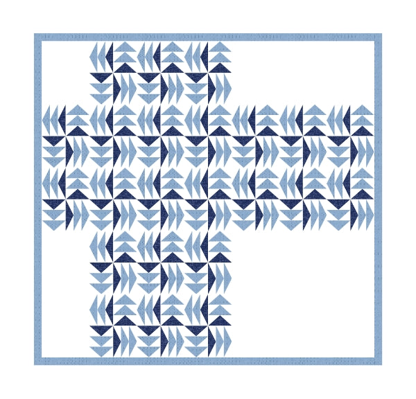 The Long Way Round Quilt Pattern / 6 Sizes (Baby to King) designed by Stephanie - Sunny Quilt Creative