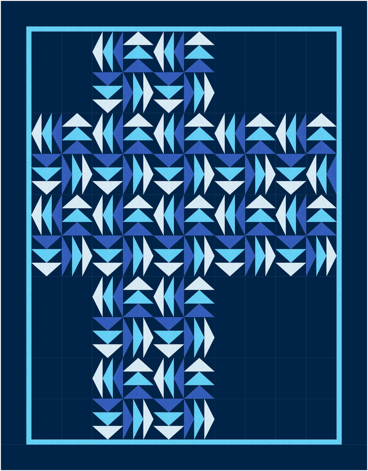 The Long Way Round Quilt Pattern / 6 Sizes (Baby to King) designed by Stephanie - Sunny Quilt Creative