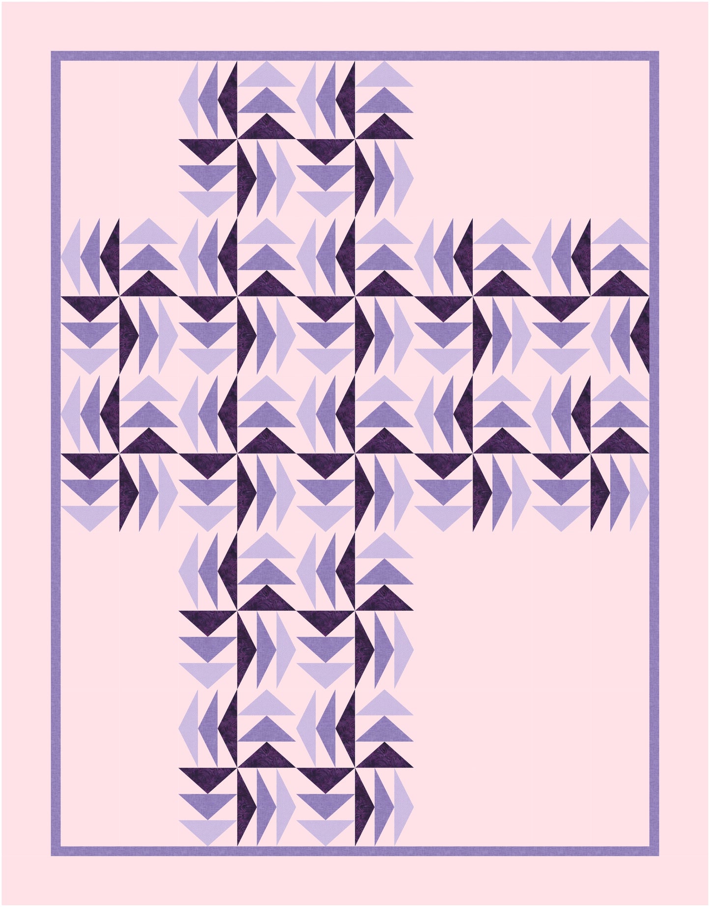 The Long Way Round Quilt Pattern / 6 Sizes (Baby to King) designed by Stephanie - Sunny Quilt Creative