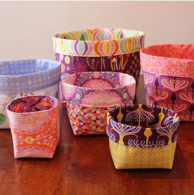 Fabric Buckets Sewing Pattern - Tamara Kate Designs