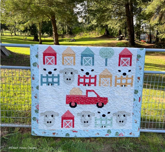 Farm Life Quilt Pattern by Coach House Designs / CHD2340 - 60" x 65" Lap Quilt