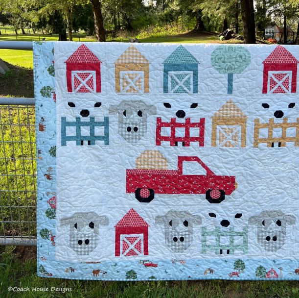Farm Life Quilt Pattern by Coach House Designs / CHD2340 - 60" x 65" Lap Quilt