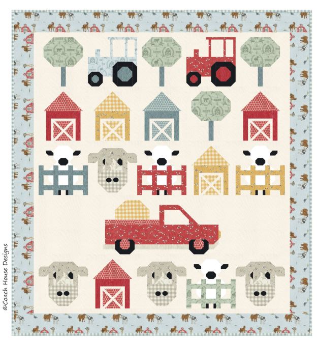 Farm Life Quilt Pattern by Coach House Designs / CHD2340 - 60" x 65" Lap Quilt