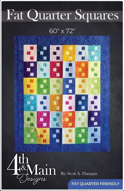 Fat Quarter Squares Quilt Pattern by 4th & Main Designs - Scott A. F Valdani perle cotton size 12 thread spool for quilting a
