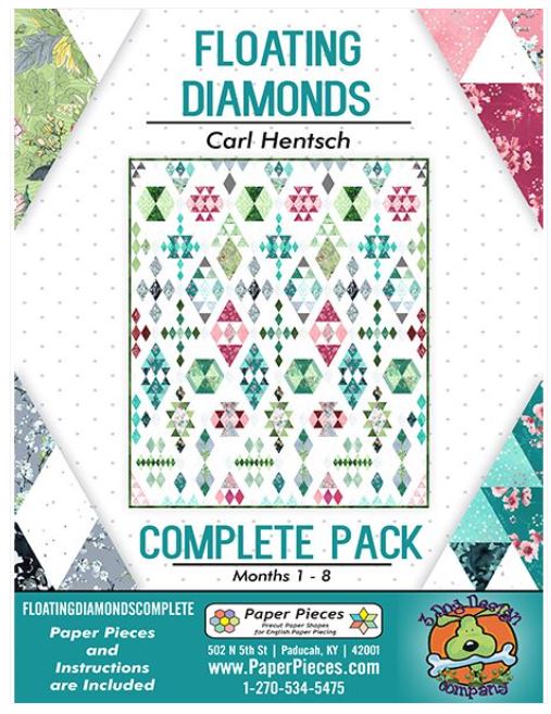 Floating Diamonds Complete Paper Piece Pack; Pattern by Carl Hentsch | Special Order