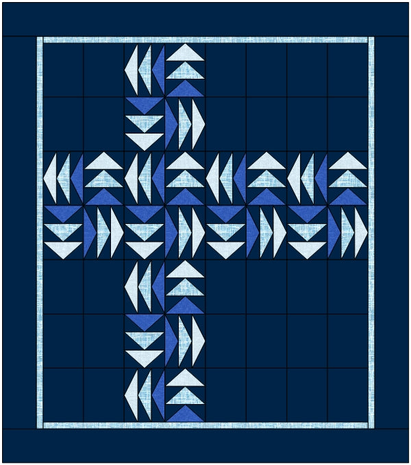 The Long Way Round Quilt Pattern / 6 Sizes (Baby to King) designed by Stephanie - Sunny Quilt Creative