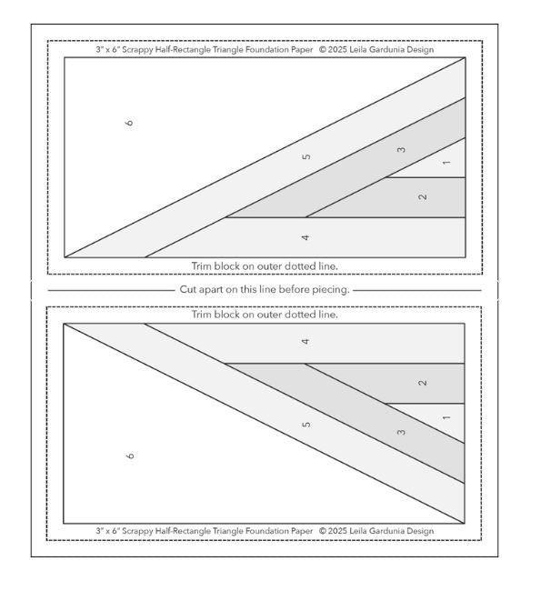 Scrappy Half-Triangle Foundation Pad by Leila Gardunia