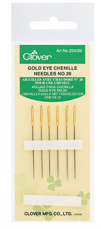 Clover - Gold Eye Chenille Needles - Size 20 Valdani perle cotton size 12 thread spool for quilting and embroidery