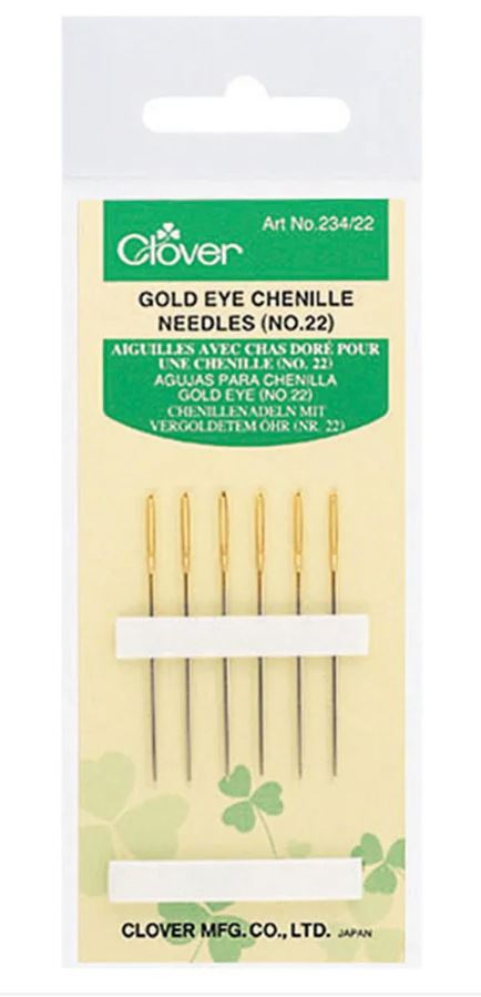 Clover - Gold Eye Chenille Needles - Size 22 Valdani perle cotton size 12 thread spool for quilting and embroidery