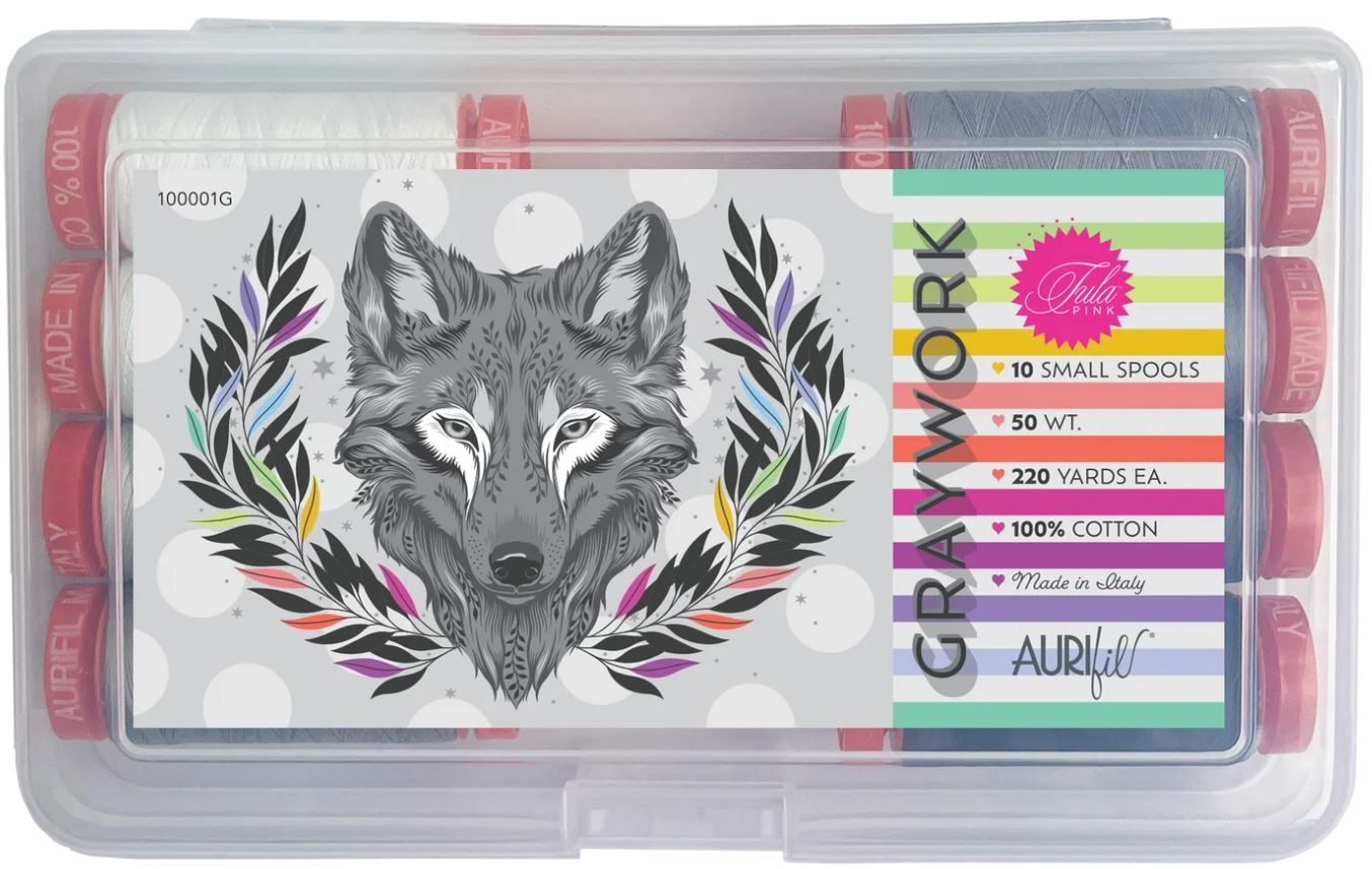 Aurifil Graywork (10 Small Spools) by Tula Pink | Special Order