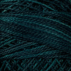 H203 Valdani Perle Cotton Size 12 / Spool 100M: VARIEGATED 100m Color No: H203 - Blackened Teal - Heirloom Collection
