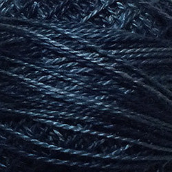 H207 Valdani Perle Cotton Size 12 / Spool 100M: VARIEGATED 100m Color No: H207 - Darkened Blue - Heirloom Collection