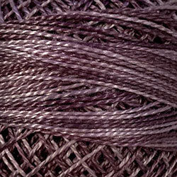 H210 Valdani Perle Cotton Size 12 / Spool 100M: VARIEGATED 100m Color No: H210 - Melancholic Purple - Heirloom Collection