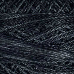 H211 Valdani Perle Cotton Size 12 / Spool 100M: VARIEGATED 100m Color No: H211 - Blue Black - Heirloom Collection