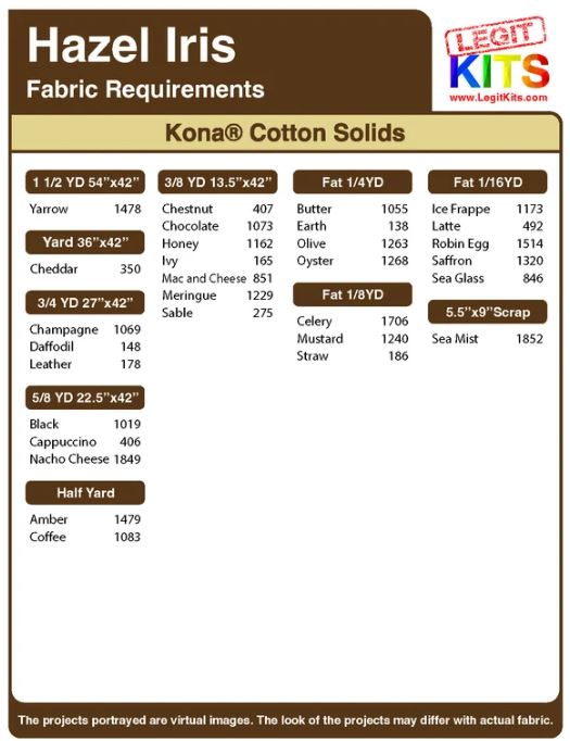 Legit Kits Hazel Iris Pattern | Special Order