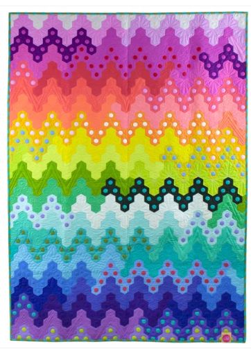 Hex on the Beach Complete Pattern, Paper Pieces; Acrylic Template by Tula Pink | Special Order