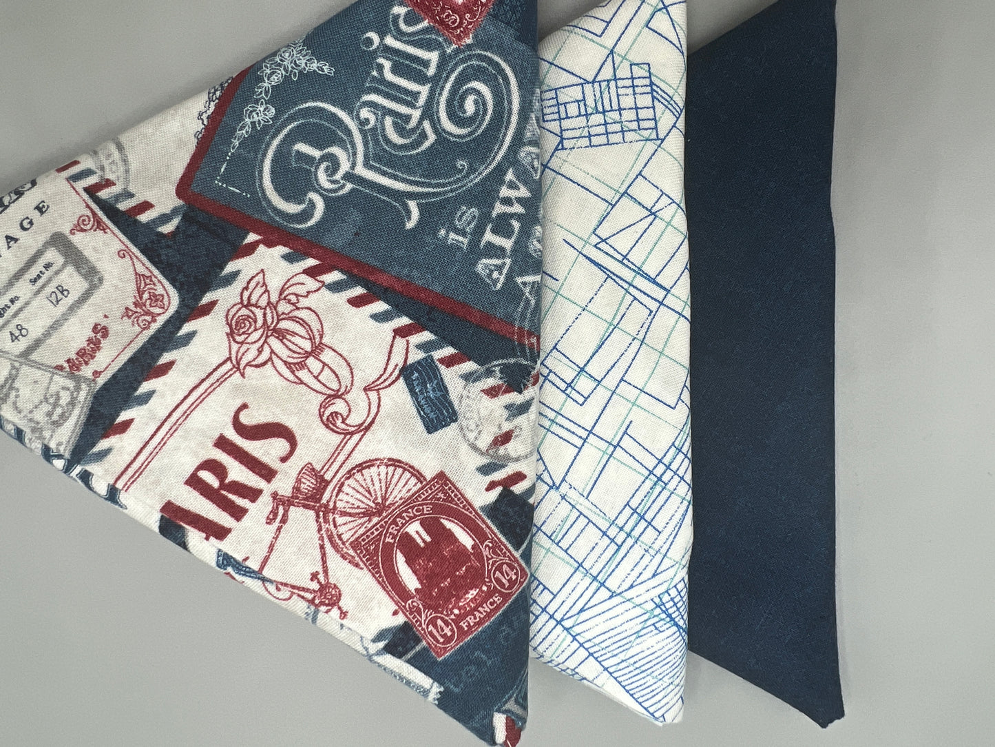 3 Piece - Fat Quarter Bundle with Paris Print