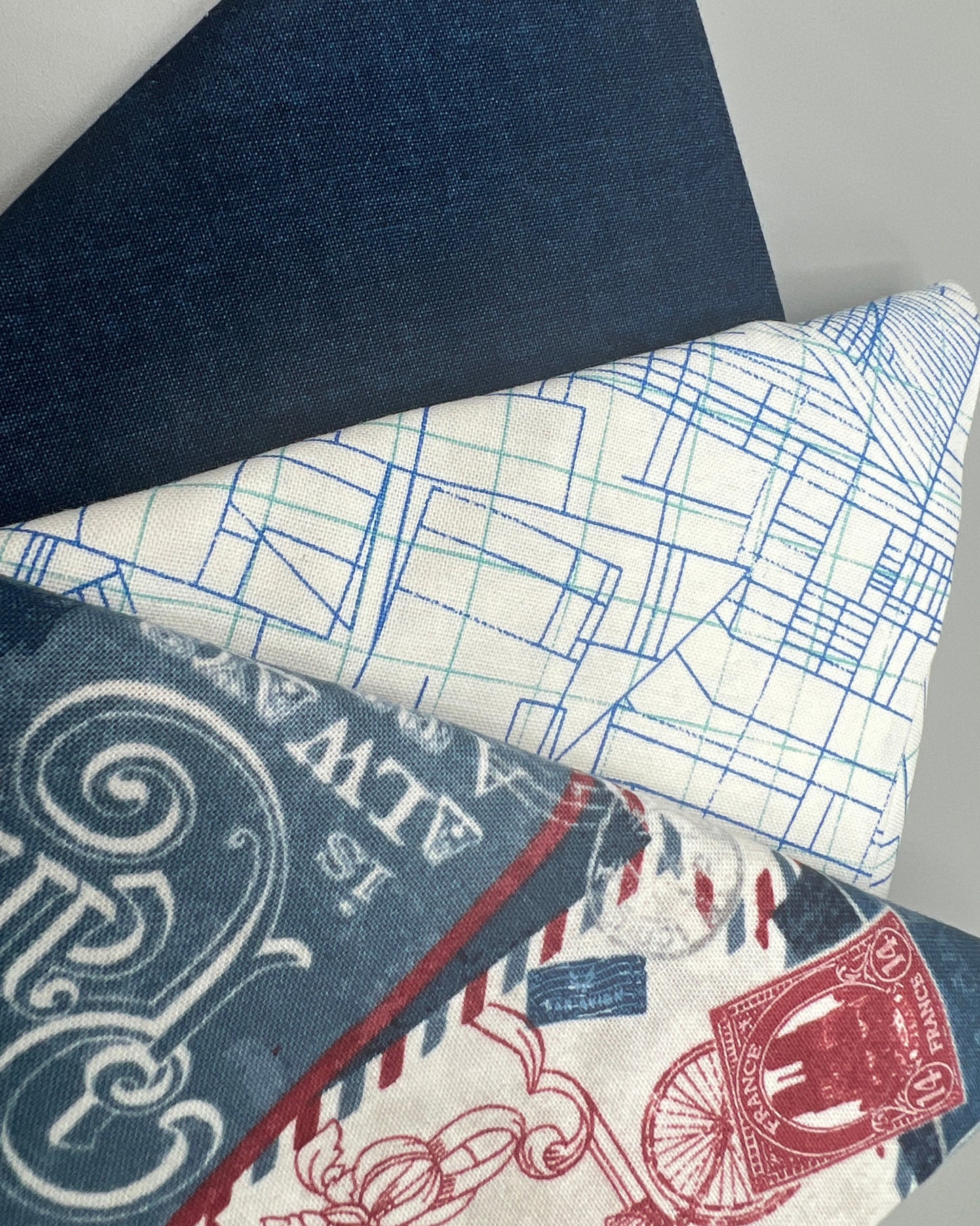 3 Piece - Fat Quarter Bundle with Paris Print