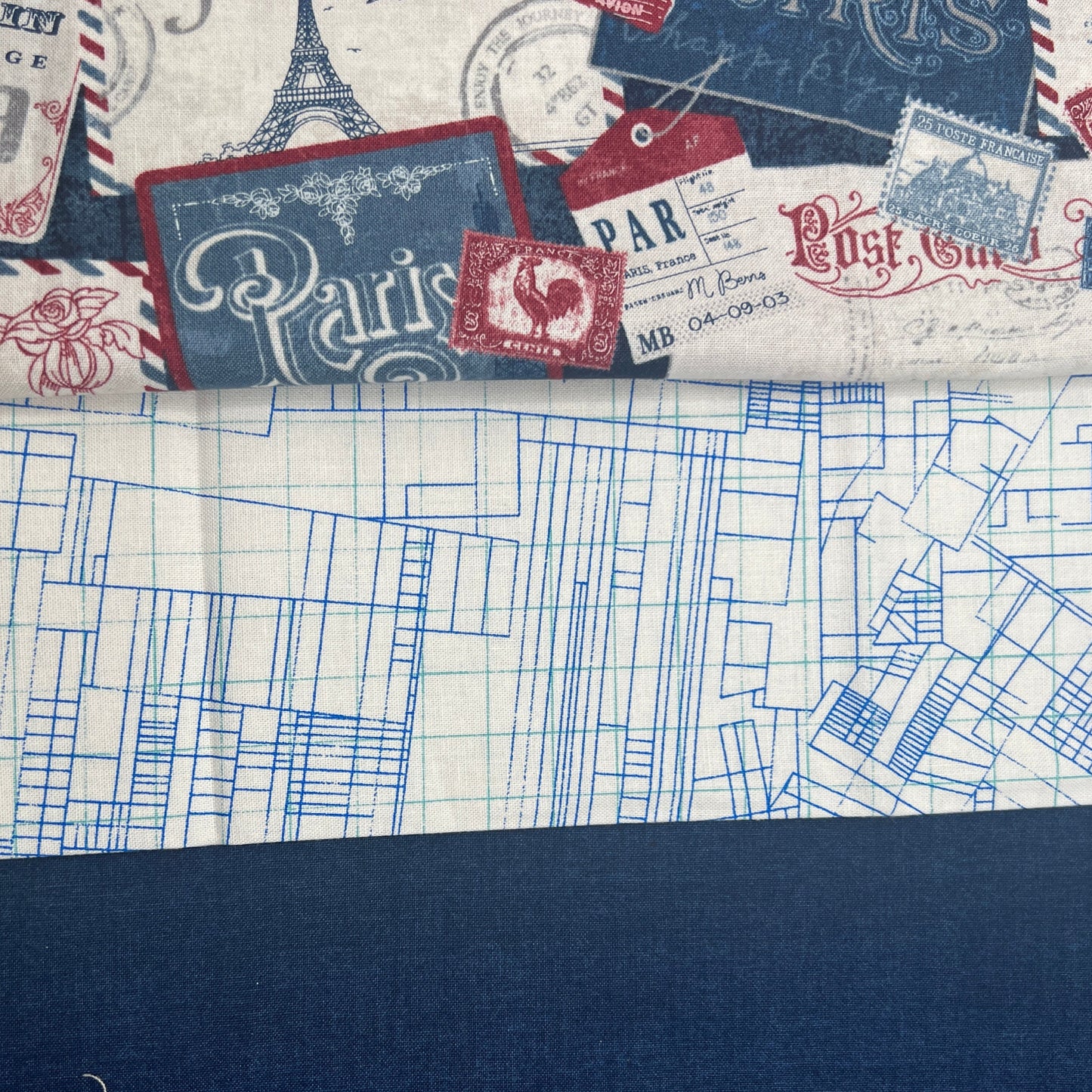 3 Piece - Fat Quarter Bundle with Paris Print