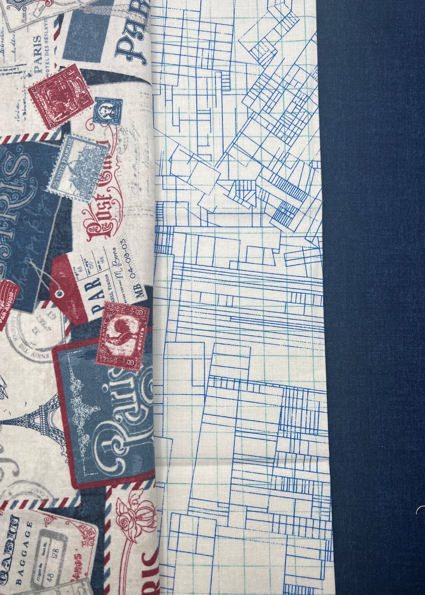 3 Piece - Fat Quarter Bundle with Paris Print