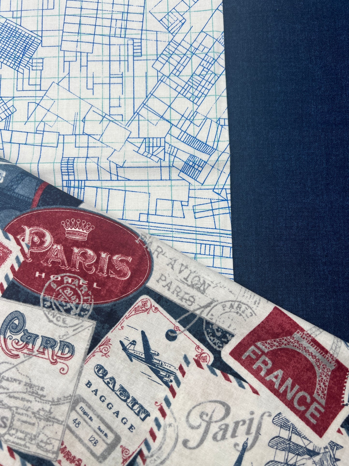 3 Piece - Fat Quarter Bundle with Paris Print