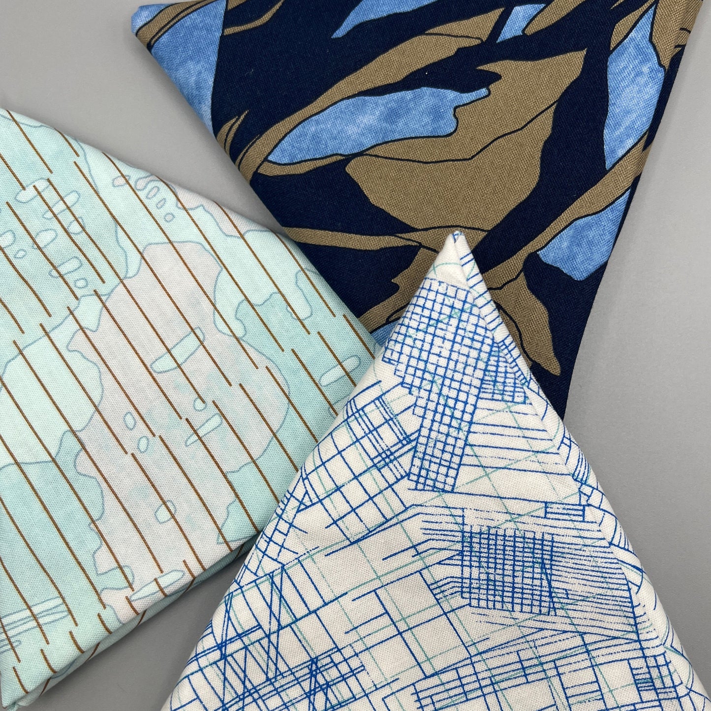 3 Piece - Fat Quarter Bundle / Carolyn Friedlander Blue Bundle