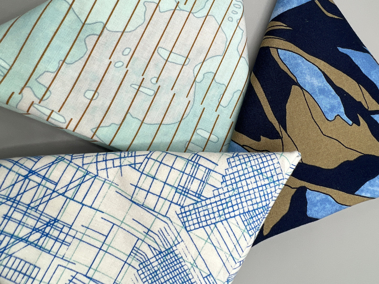 3 Piece - Fat Quarter Bundle / Carolyn Friedlander Blue Bundle