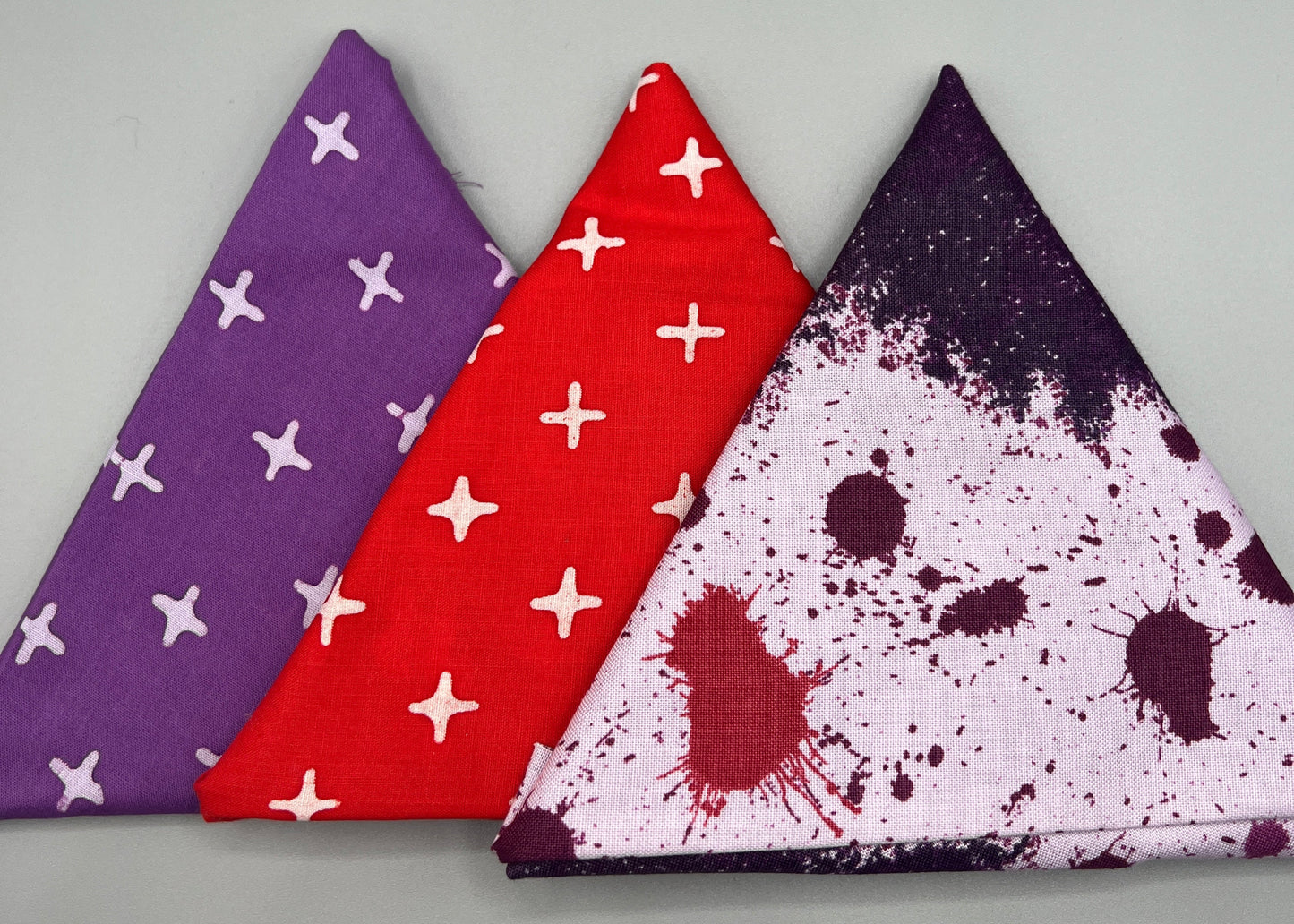 3 Piece - Fat Quarter Bundle / Red & Purple