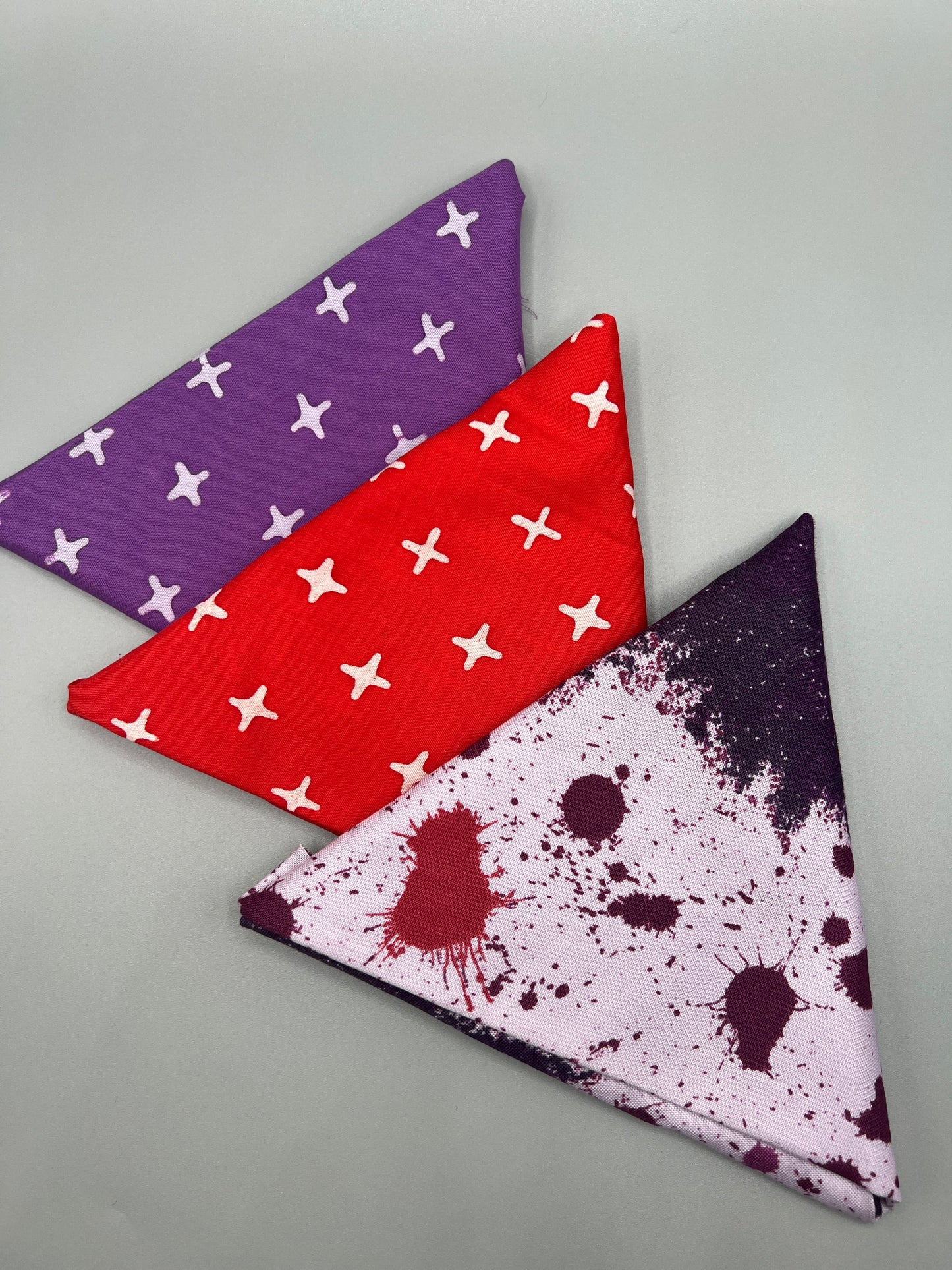 3 Piece - Fat Quarter Bundle / Red & Purple