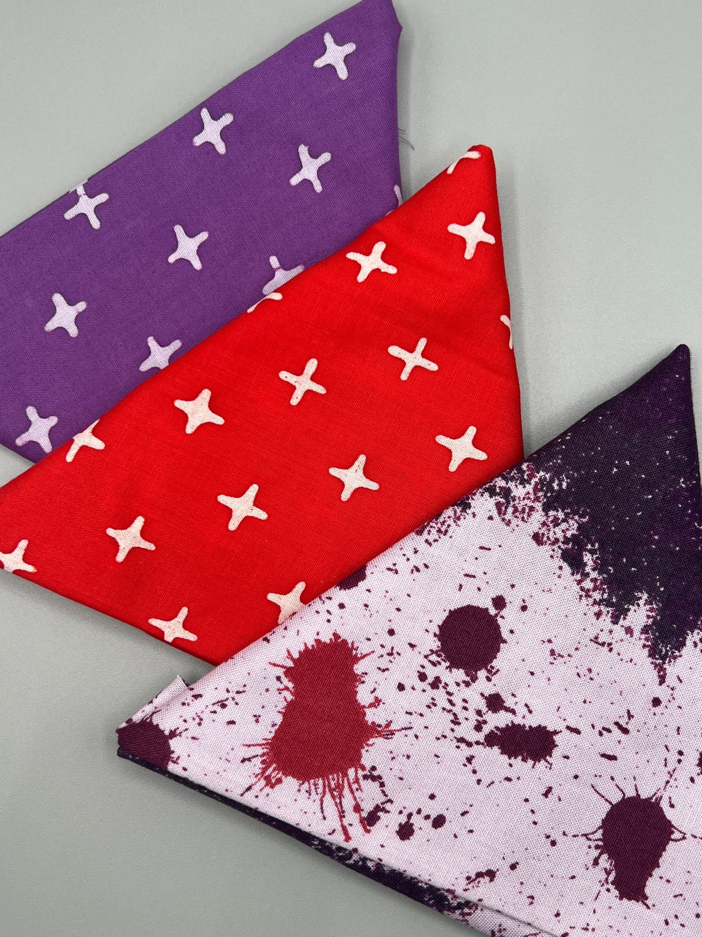 3 Piece - Fat Quarter Bundle / Red & Purple