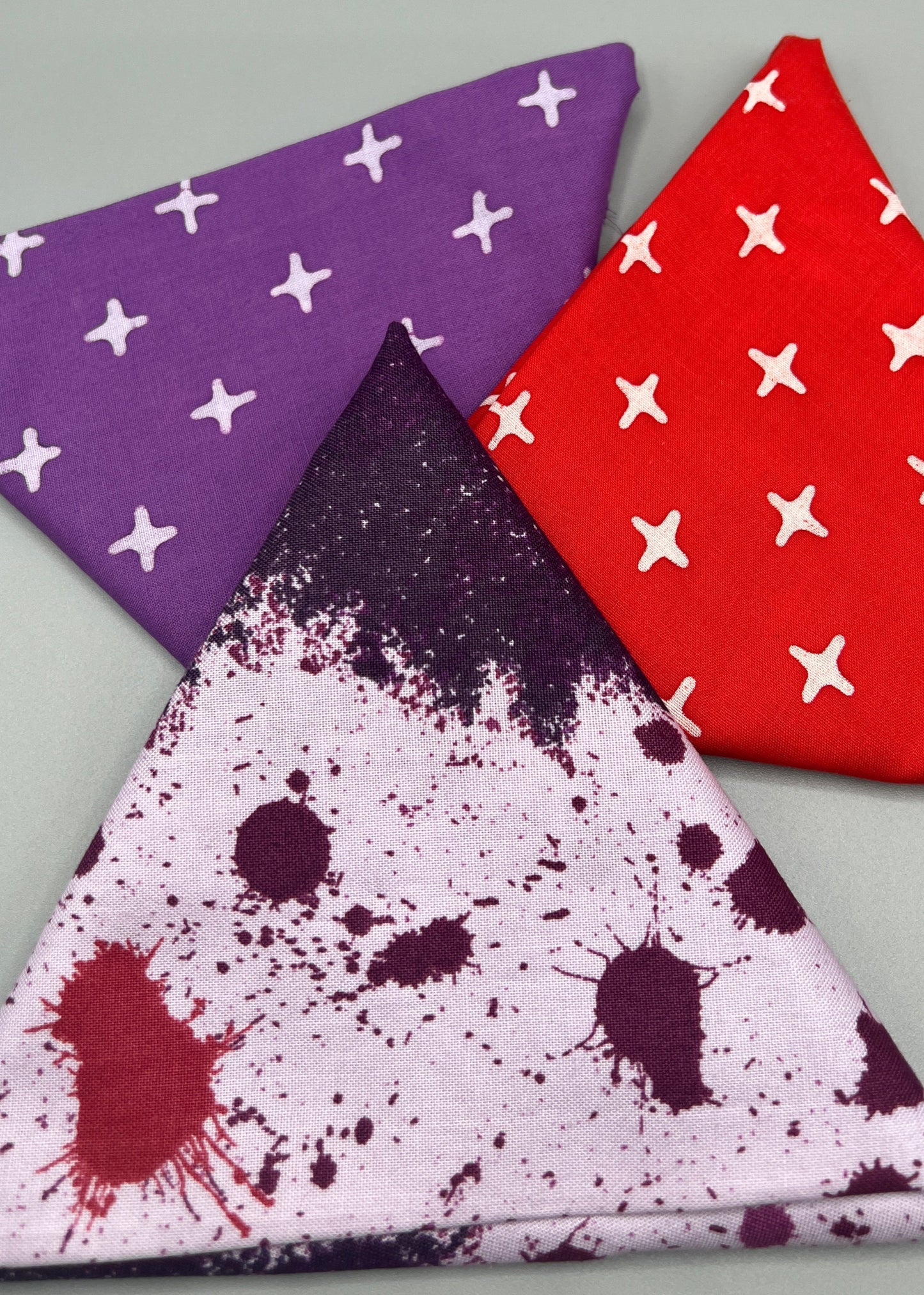 3 Piece - Fat Quarter Bundle / Red & Purple