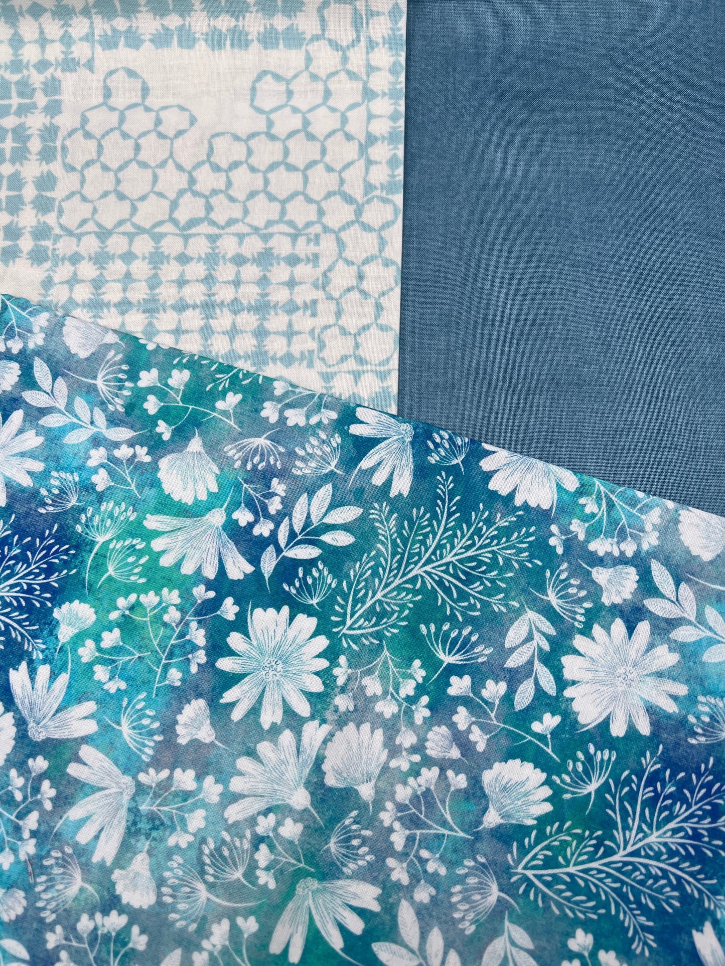 3 Piece - Fat Quarter Bundle / Blue Assortment