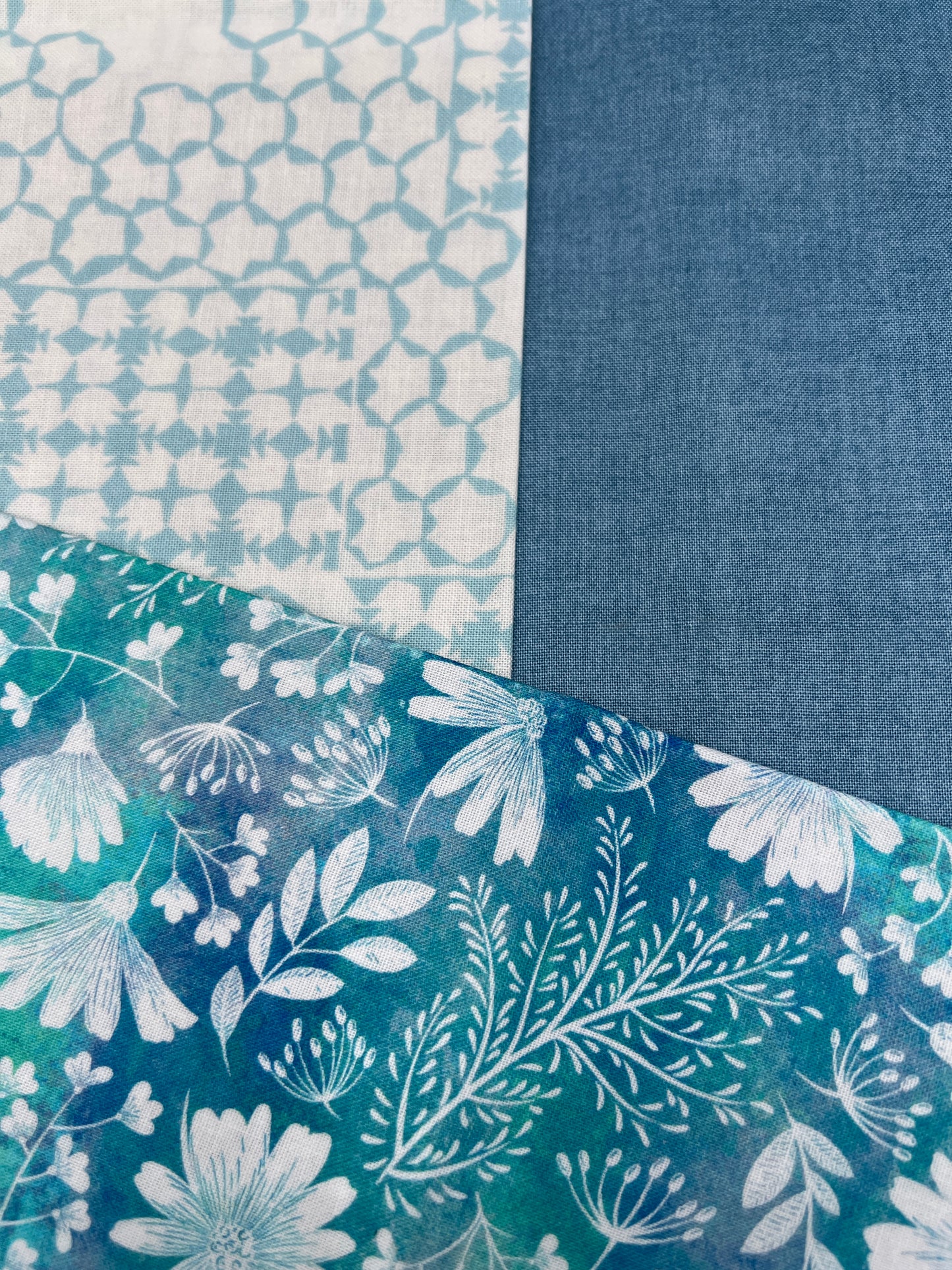 3 Piece - Fat Quarter Bundle / Blue Assortment