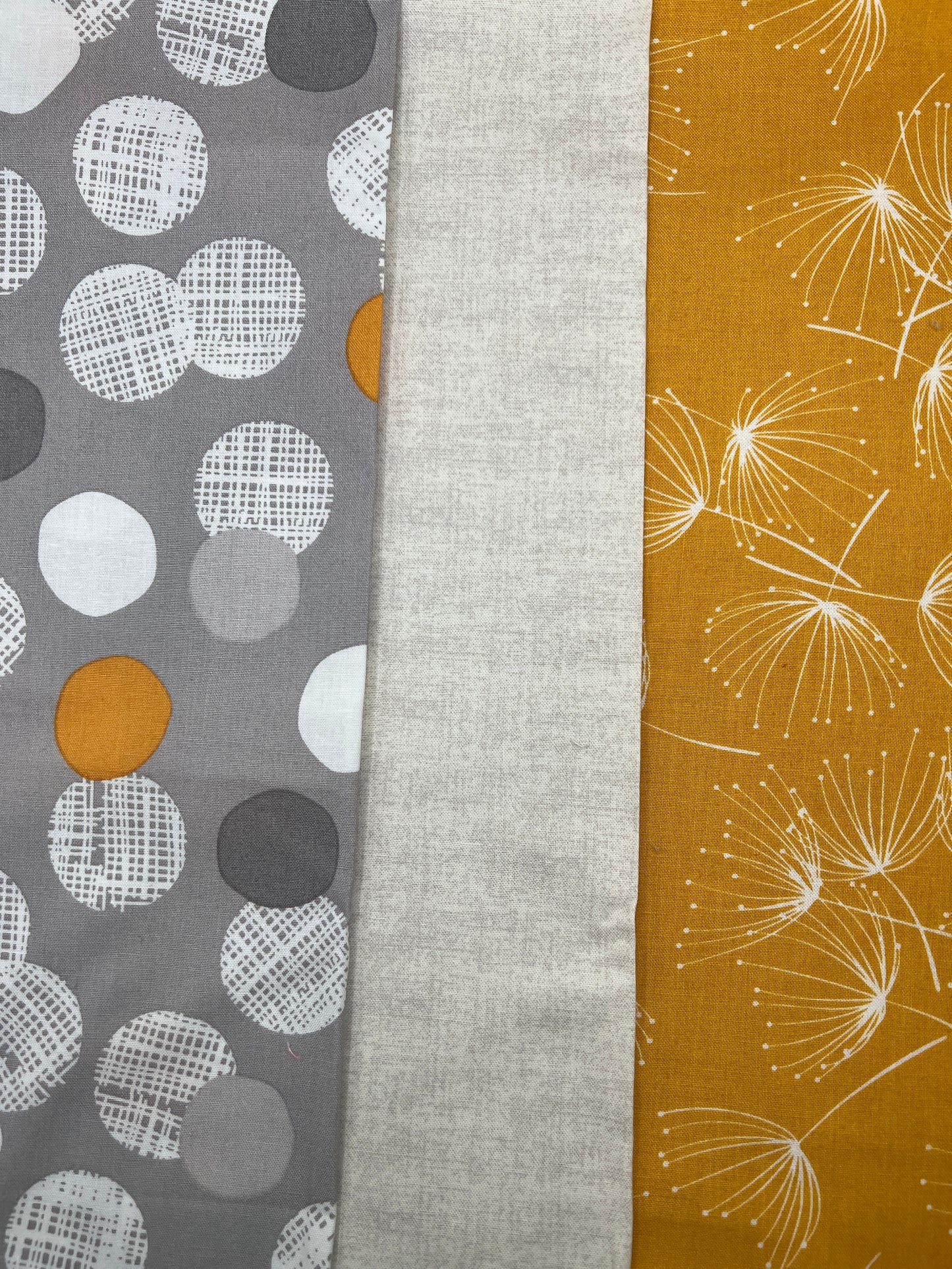 3 Piece - Fat Quarter Bundle / Gray, Yellow &  Neutral Bundle