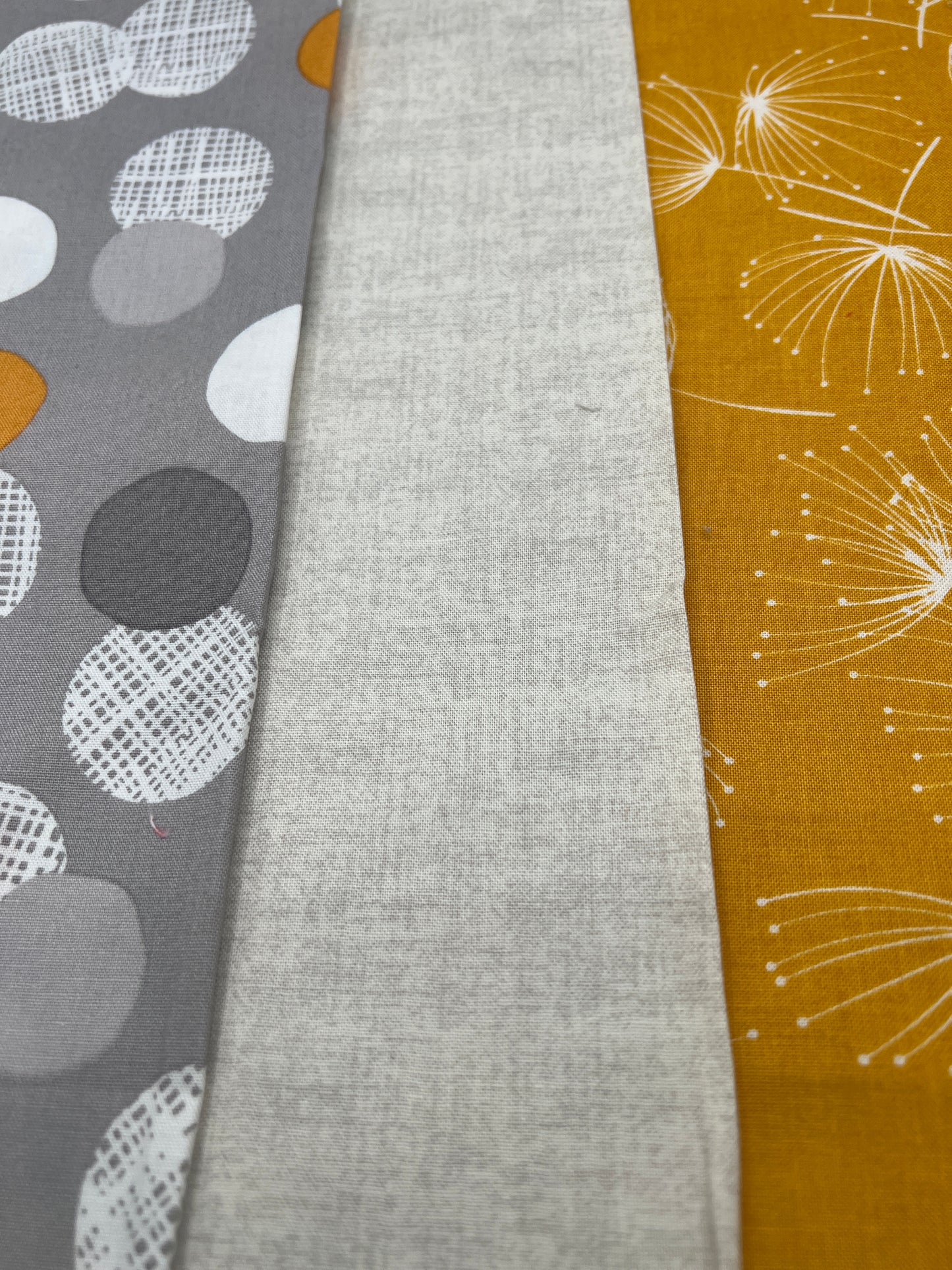 3 Piece - Fat Quarter Bundle / Gray, Yellow &  Neutral Bundle