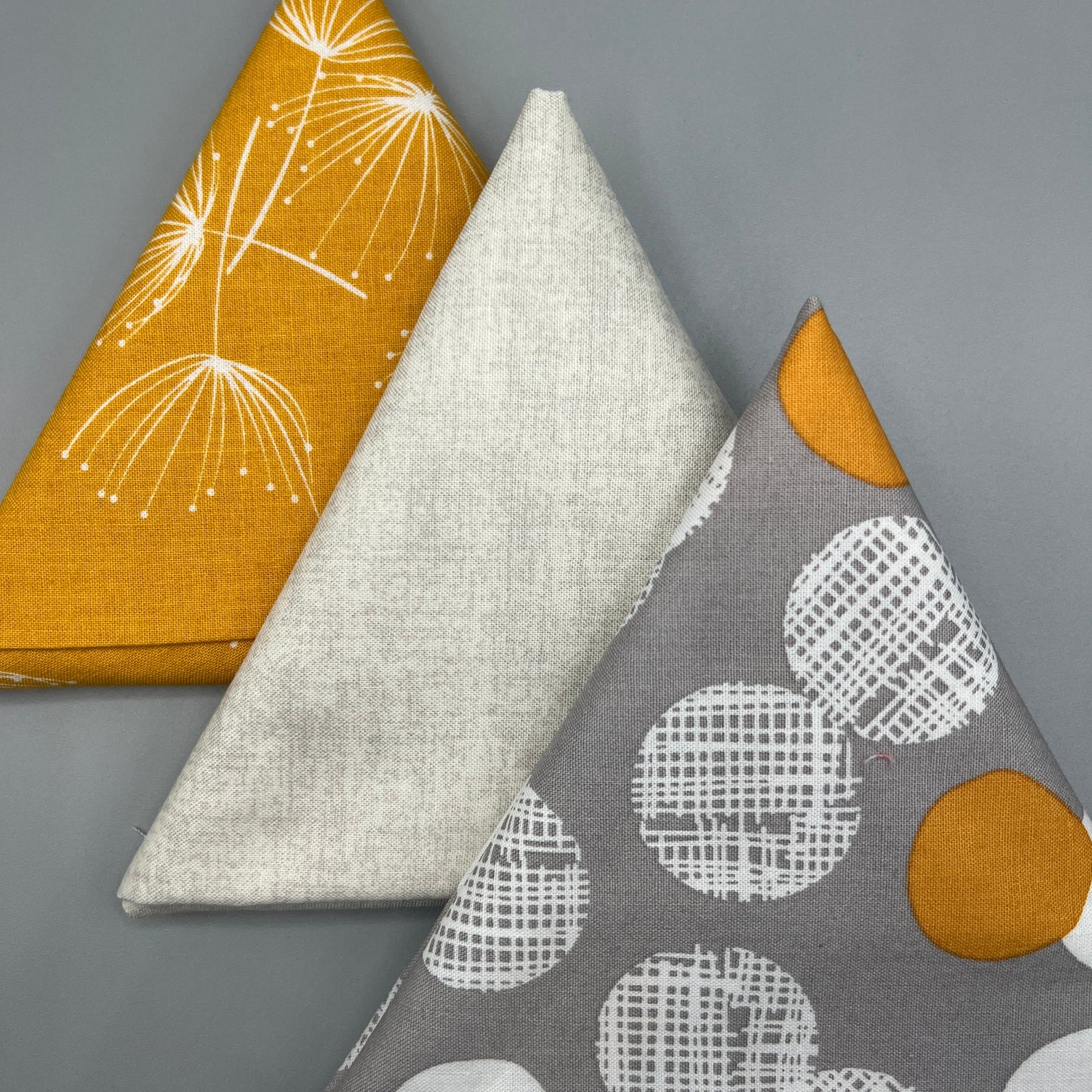 3 Piece - Fat Quarter Bundle / Gray, Yellow &  Neutral Bundle