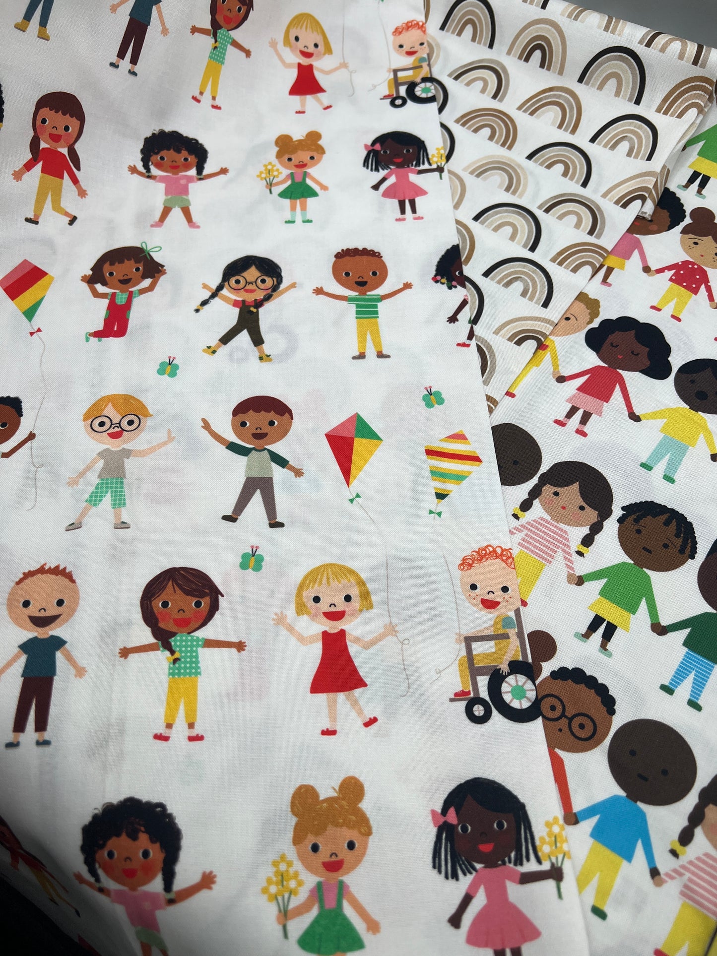 3 Piece - Fat Quarter Bundle / Robert Kaufman Bright Days Kids Print Bundle 1