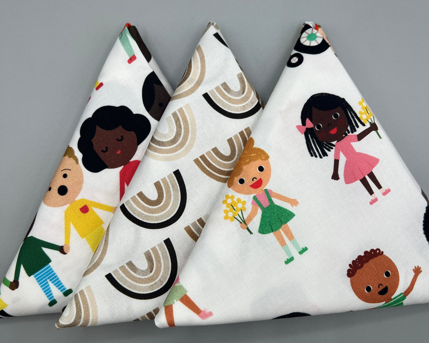 3 Piece - Fat Quarter Bundle / Robert Kaufman Bright Days Kids Print Bundle 1