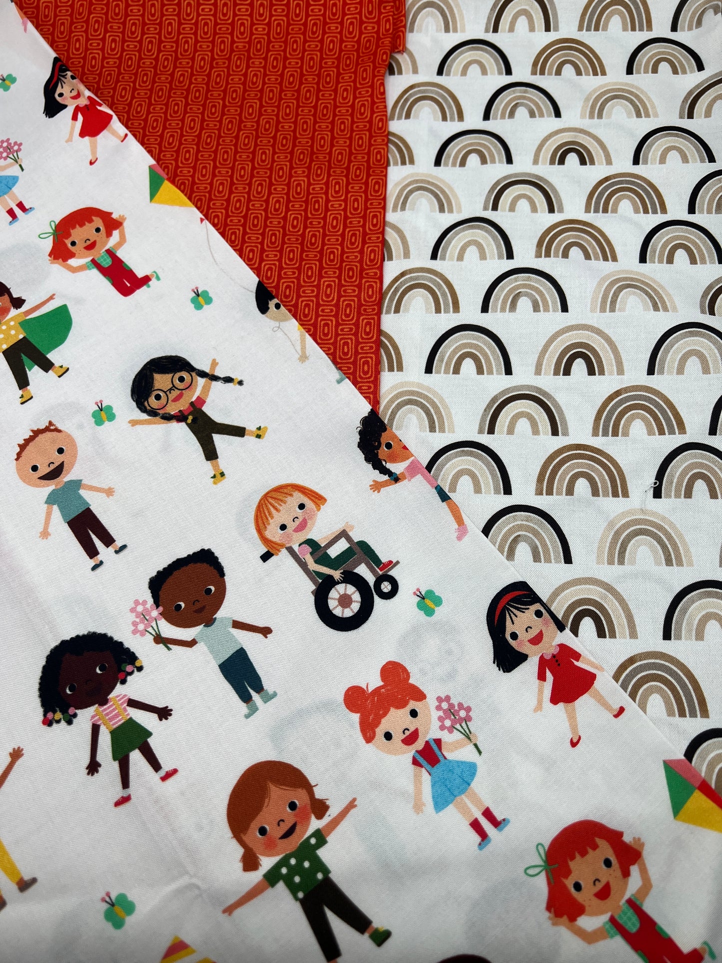 3 Piece - Fat Quarter Bundle / Robert Kaufman Bright Days Kids Print Bundle 2