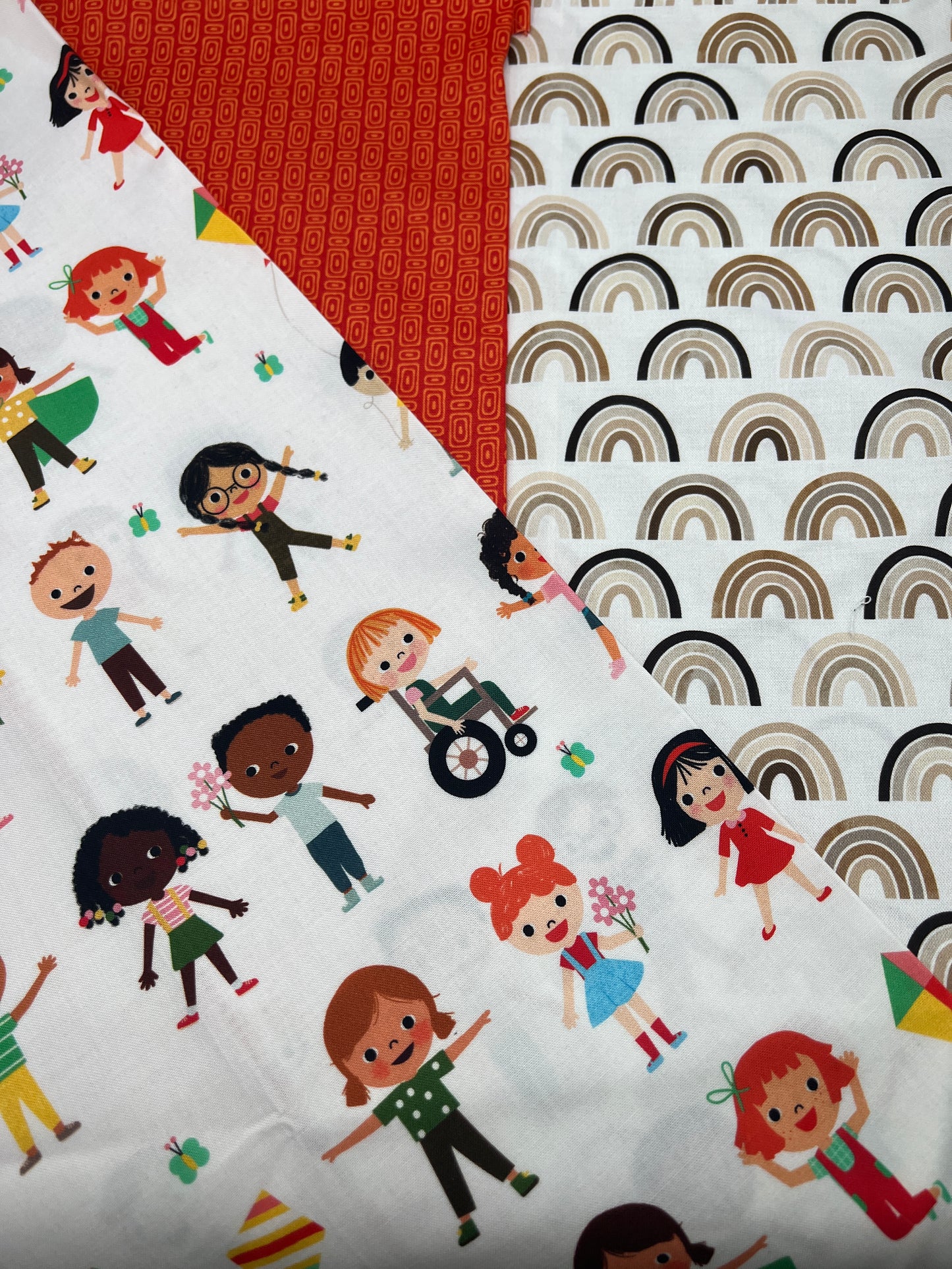 3 Piece - Fat Quarter Bundle / Robert Kaufman Bright Days Kids Print Bundle 2