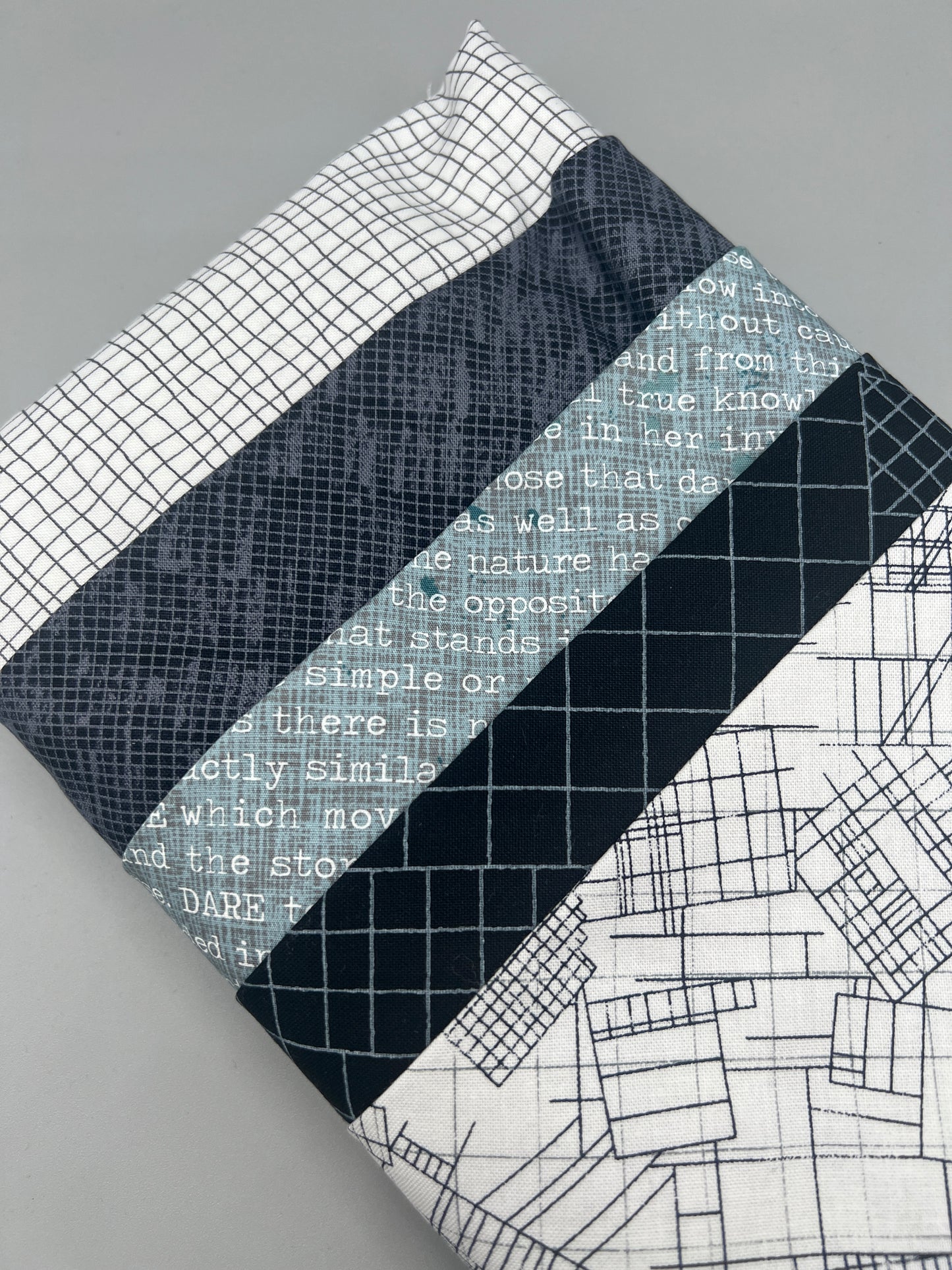 Big Stitch Quilting Series Throw Pillow Kit - Version 1 w/ assorted coordinated & Backing Fabric / Original Design by Lorna Costantini