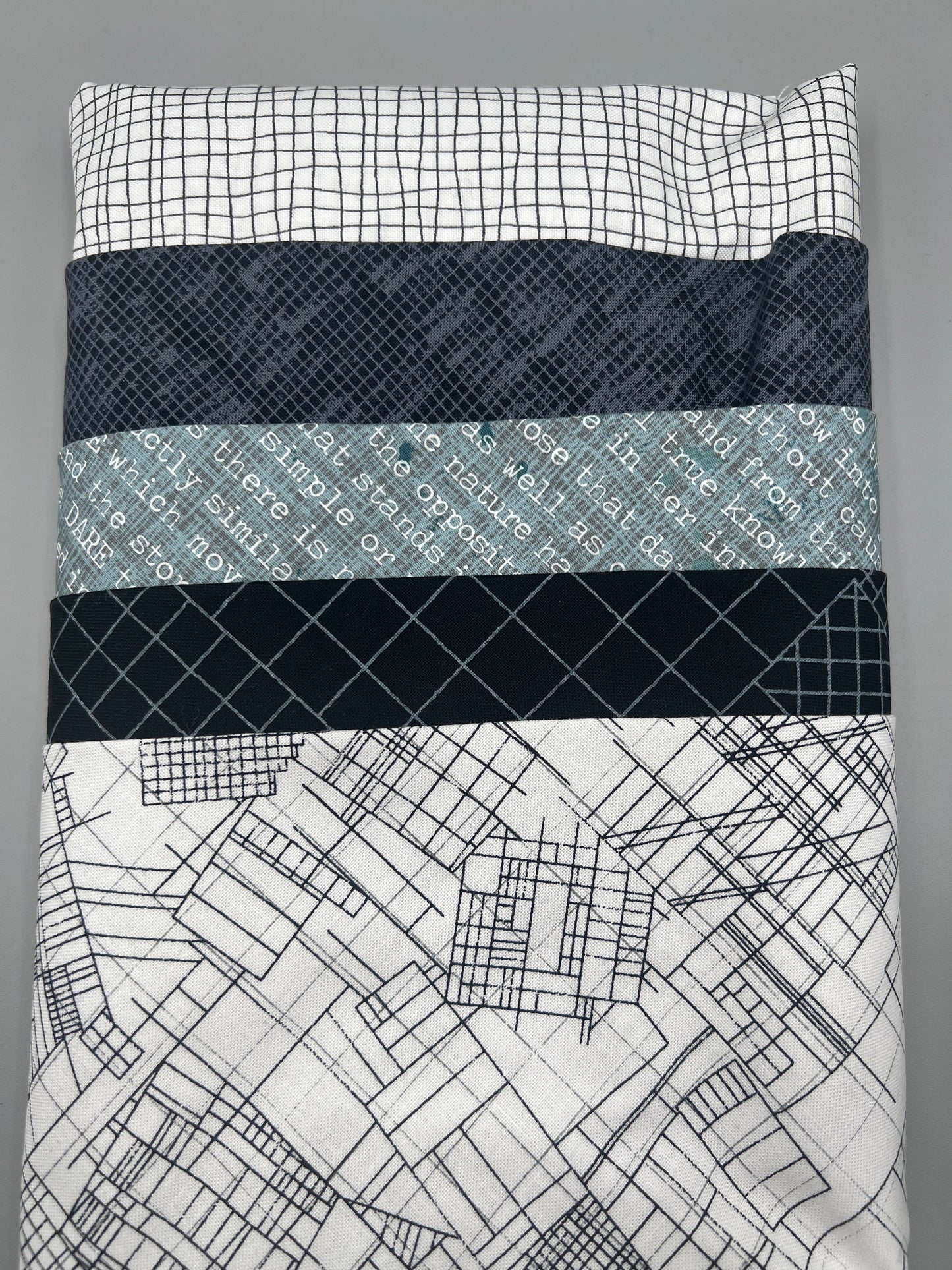 Big Stitch Quilting Series Throw Pillow Kit - Version 1 w/ assorted coordinated & Backing Fabric / Original Design by Lorna Costantini